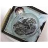 Image 1 : Hand painted crystal snuff bottle 2" tall