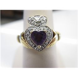 Sterling silver & gold claddagh ring