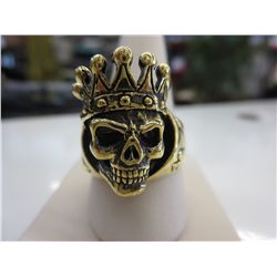 Solid bronze cast "King of Poker" ring
