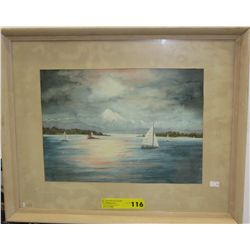 Watercolor of Oak Bay Vancouver Island