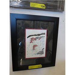 Framed Richard Shorty art card