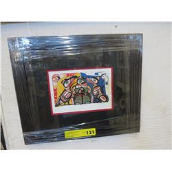 Framed Richard Shorty art card