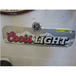 Tin Coors light advertising sign