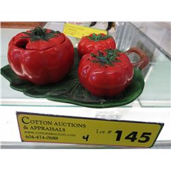 Occupied Japan tomato condiment set