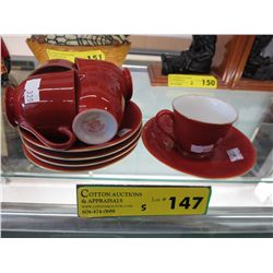 5 Petite teacups and saucers - Occupied Japan