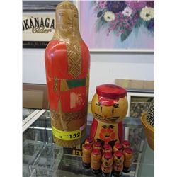 12 pcs of vintage hand painted Russian wood crafts