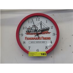 Fisherman's Friend wall clock 10" dia