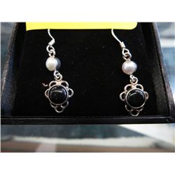 New Pearl & Onyx earrings