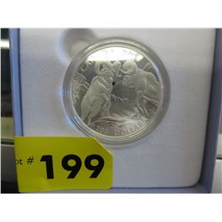 2014 Canadian $100.00 Big Horn Ram silver coin