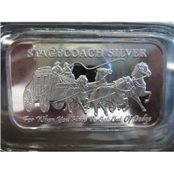 Sheet of 4 x Stagecoach design silver bars