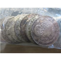 Lot of 10 Mexican Morales, 1 Peso coins