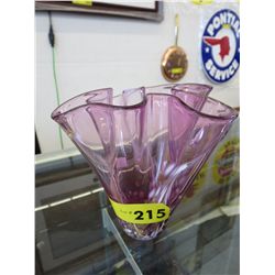 Art glass vase - pink