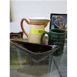 3 Vintage Canadian - Beauceware glazed pottery