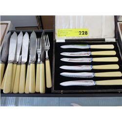 2 Vintage knife sets