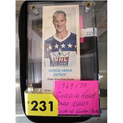 Rare 1969/70 Gordie Howe card