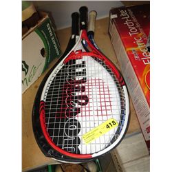 3 x Wilson tennis rackets