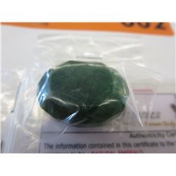 67 CT oval cut green emerald