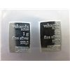 Image 1 : 2 x .999 solid silver Valcambi Suisse bars