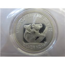 .999 Fine silver round with Koala bear motif