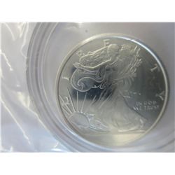 .999 Solid silver Walking Liberty coin in capsule