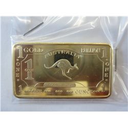 1 oz. Gold Clad Australia Kangaroo Bar