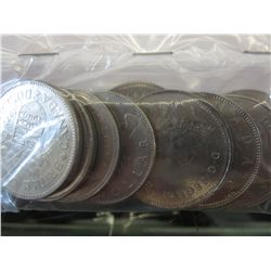 10 x Assorted old Canadian $1 coins