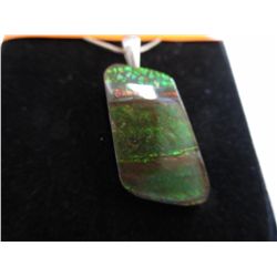 One free form cut ammolite necklace set