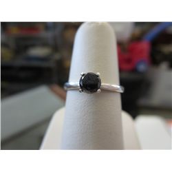 Lovely ladies .59 CT black diamond solitaire ring
