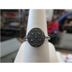Rare blue diamond cocktail ring