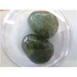 2 x Genuine labradorite stones in gem jar