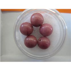 5 x Genuine rhodonite stones in gem jar
