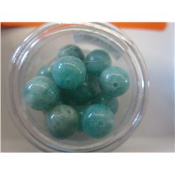 Gem jar fill with round genuine jade