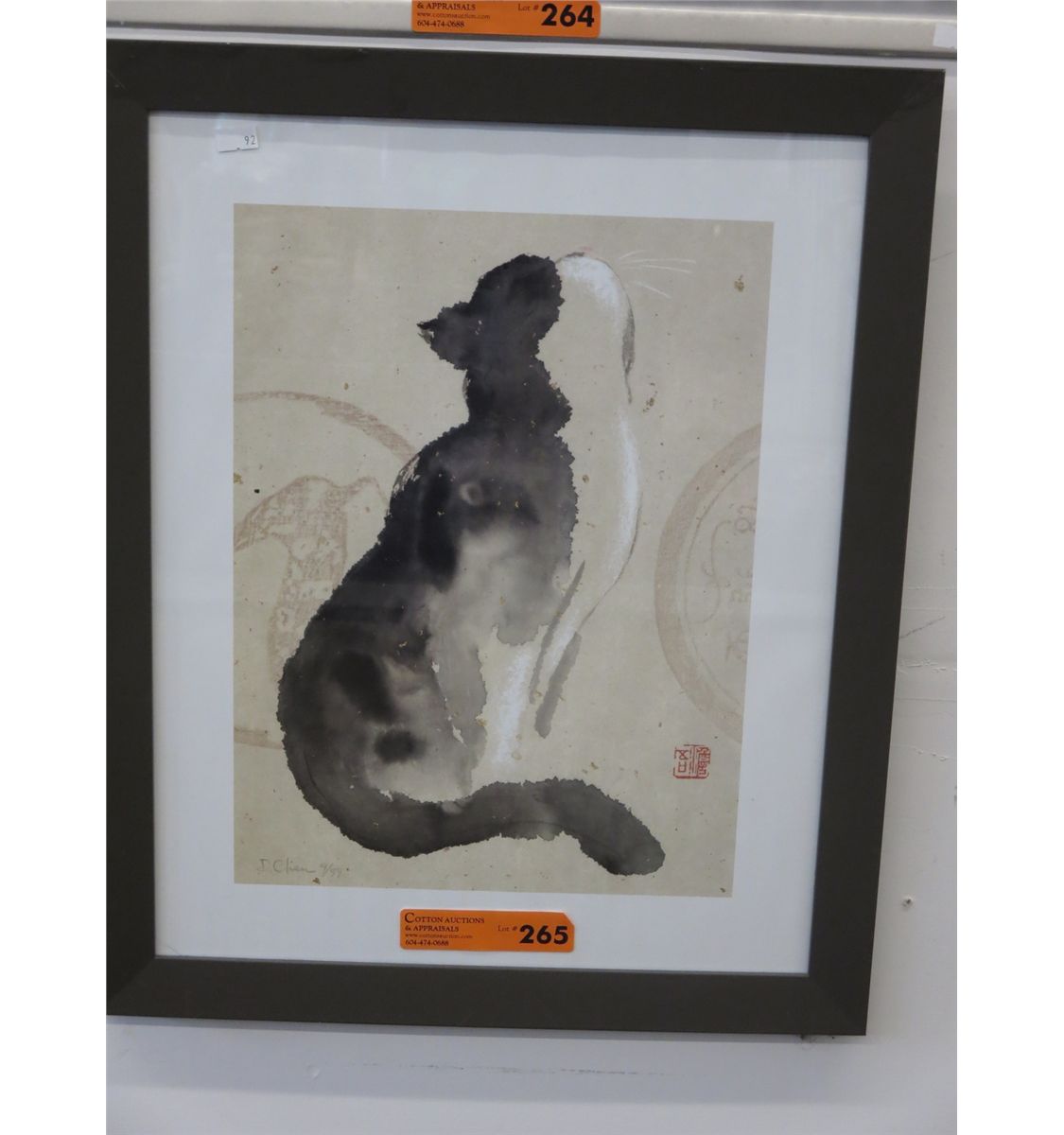 Chen Print Signed limited print by D. Chen of a cat