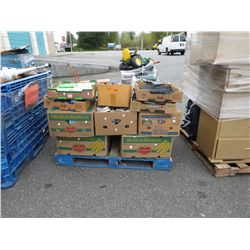 Skid of phone cases, electrical accessories, etc.