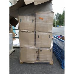 Skid of unsorted storage locker goods