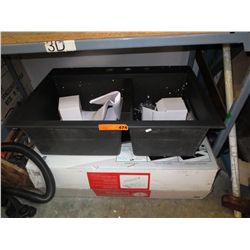 Black double under mount sink