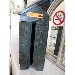 Decorative carved wooden cabinet