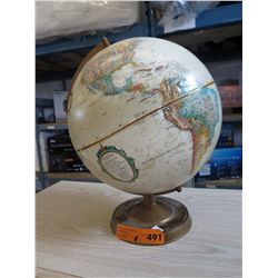 Vintage 12" dia. world globe