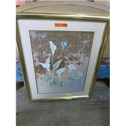 Framed print of white lilies