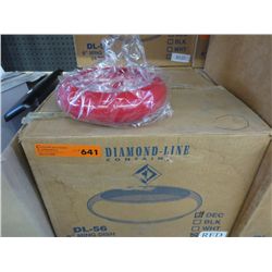 Case of 6" Ming dishes - red plastic