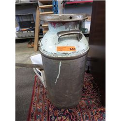 Vintage metal milk can