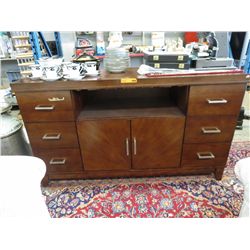 Contemporary sideboard with brushed satin handles