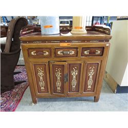 Vintage satin wood hall cabinet