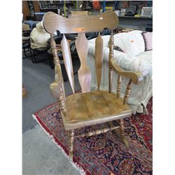 Vintage oak grandfather rocker