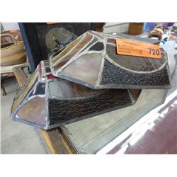 2 Stained glass wall sconce covers