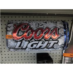 Tin Coors Light wall sign