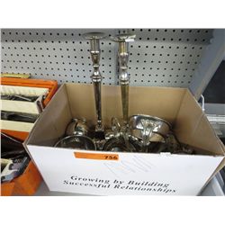 Box of silver plated items