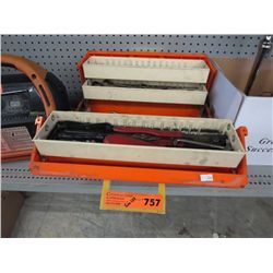 Plastic tool box and contents