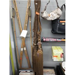 6 Oversized tassels on braided cords