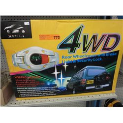 Rear wheel cover with brake light & security lock